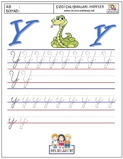 z harfi çizgi çalışması